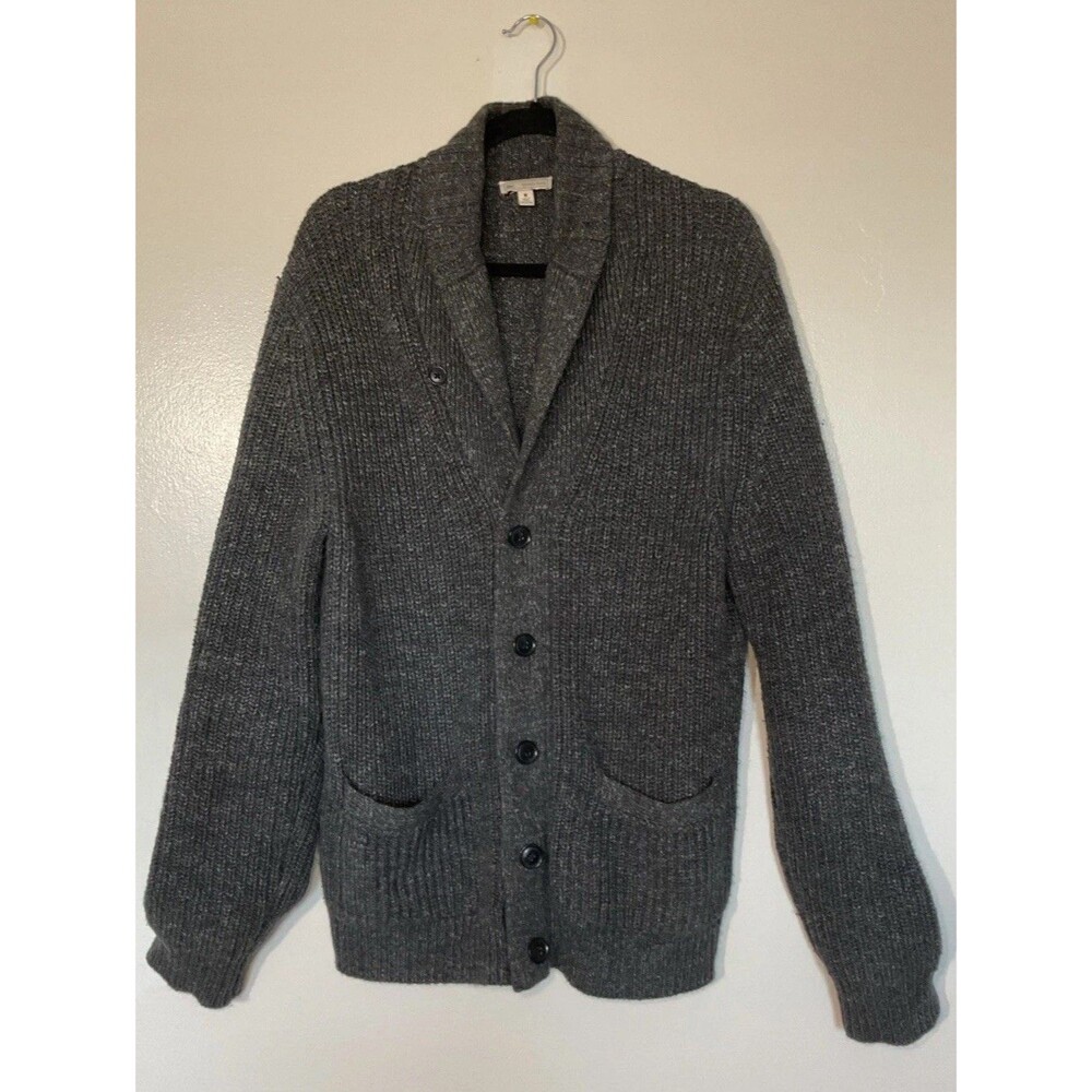 Gap - Shawl Collar Heavyweight Knit Cardigan Sweater Grey - Size M